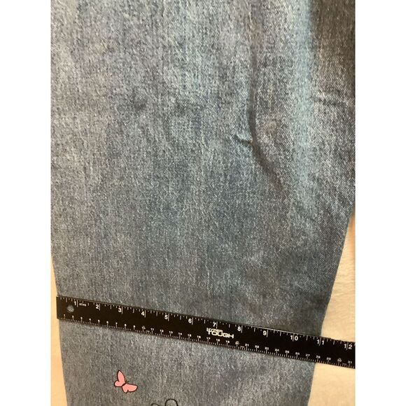 Wild Fable Womens ankle jeans size 00/24 with wide leg graphic design streetwear - Picture 6 of 10